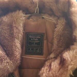 Abercrombie & Fitch Women's Tan Faux Fur Coat